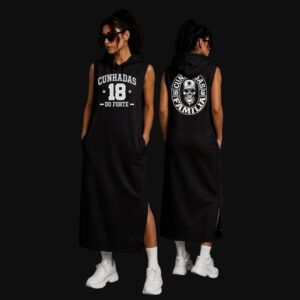 1 Vestido longo moletom preto